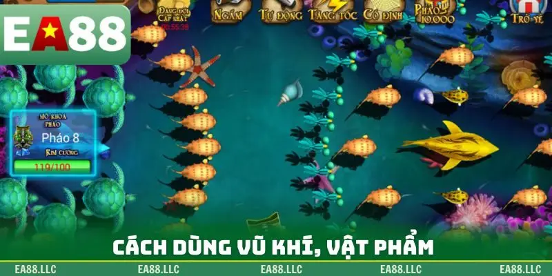 Cách dùng vũ khí, vật phẩm
