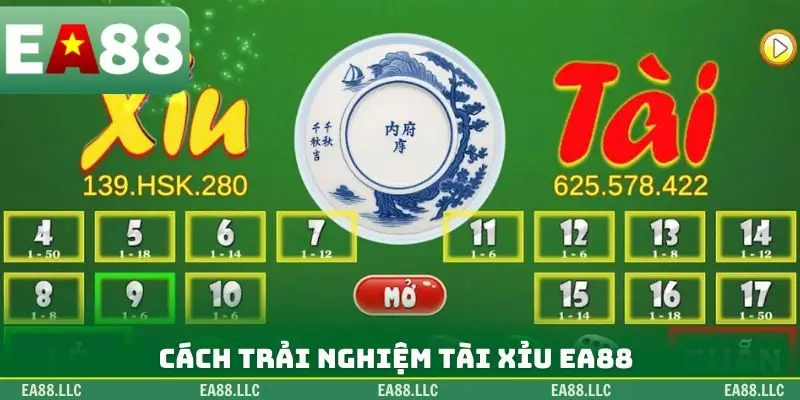 Cách trải nghiệm tài xỉu EA88